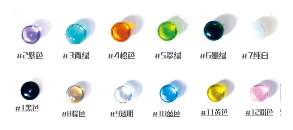 Twelve pet ash-crystal (骨灰晶石) colour options: black, purple, teal, orange, emerald, dark green, pure white, brown, clear, blue, yellow and pink — Kar Fook Goldsmiths Malaysia